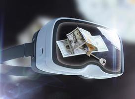 Virtual reality glasses, business, technology, internet and networking concept photo