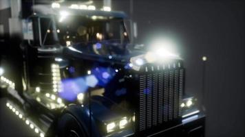 pista di camion americana luminosa in studio video