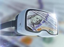 Virtual reality glasses, business, technology, internet and networking concept photo