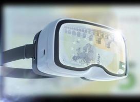 Virtual reality glasses, business, technology, internet and networking concept photo