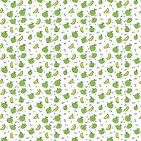 Seamless pattern with green apples. fruit pattern Green apple on white background. food seamless pattern. vector illustration