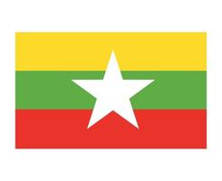 myanmar bandera nacional asia emblema símbolo icono vector ilustración diseño abstracto elemento