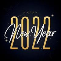 Happy new year template sparkling text Vector