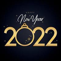 Happy new year template sparkling text Vector