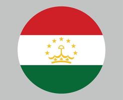 Tajikistan Flag National Asia Emblem Icon Vector Illustration Abstract Design Element