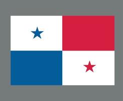 Panama Flag National North America Emblem Symbol Icon Vector Illustration Abstract Design Element