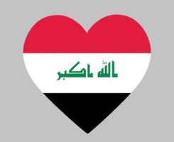 irak bandera nacional asia emblema corazón icono vector ilustración diseño abstracto elemento