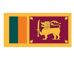 Sri Lanka Flag National Asia Emblem Symbol Icon Vector Illustration Abstract Design Element