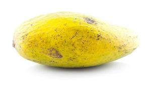 Fresh tropical mango isolate on white background photo