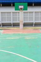 Wooden basketball hoop photo