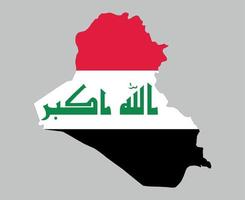 irak bandera nacional asia emblema mapa icono vector ilustración diseño abstracto elemento