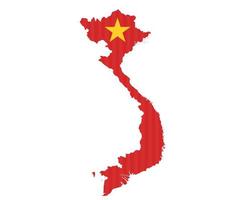 vietnam bandera nacional asia emblema mapa icono vector ilustración diseño abstracto elemento