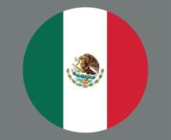 bandera de méxico emblema nacional de américa del norte icono ilustración vectorial elemento de diseño abstracto vector
