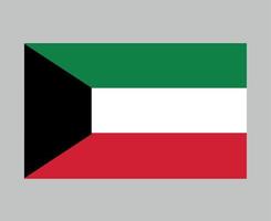 kuwait bandera nacional asia emblema símbolo icono vector ilustración diseño abstracto elemento