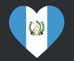 guatemala bandera nacional américa del norte emblema corazón icono vector ilustración abstracto diseño elemento