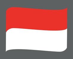 indonesia bandera nacional asia emblema cinta icono vector ilustración diseño abstracto elemento