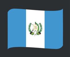 Guatemala Flag National North America Emblem Ribbon Icon Vector Illustration Abstract Design Element