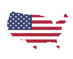 bandera de los estados unidos emblema nacional de américa del norte icono de mapa ilustración vectorial elemento de diseño abstracto vector