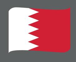 Bahrain Flag National Asia Emblem Ribbon Icon Vector Illustration Abstract Design Element