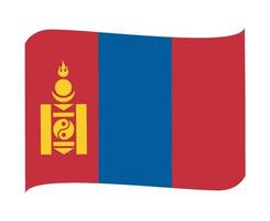 mongolia bandera nacional asia emblema cinta icono vector ilustración diseño abstracto elemento