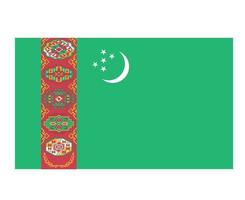 Turkmenistan Flag National Asia Emblem Symbol Icon Vector Illustration Abstract Design Element