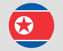 North Korea Flag National Asia Emblem Icon Vector Illustration Abstract Design Element