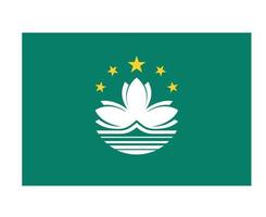 macao bandera nacional asia emblema símbolo icono vector ilustración diseño abstracto elemento