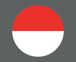 Indonesia Flag National Asia Emblem Icon Vector Illustration Abstract Design Element