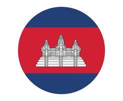 Cambodia Flag National Asia Emblem Icon Vector Illustration Abstract Design Element