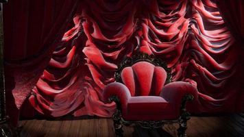 luxurious theater curtain stage with chair video