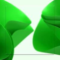 3D render wallpaper waves green