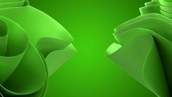 3D render wallpaper waves green