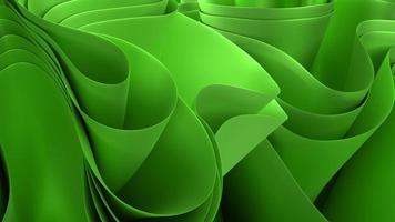 3D render wallpaper waves green photo