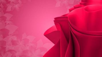 3D render wallpaper waves red photo