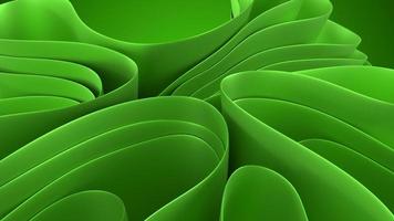 3D render wallpaper waves green photo