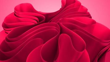 3D render wallpaper waves red photo