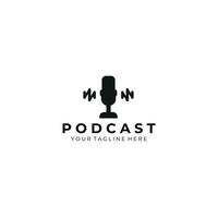 Podcast logo line art vector illustration design creative nature minimalist monoline outline linear simple modern