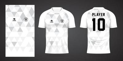 white sports shirt jersey design template vector