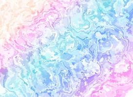 Rainbow watercolor background in blue, pink, purple colors. Vector abstract marble pattern