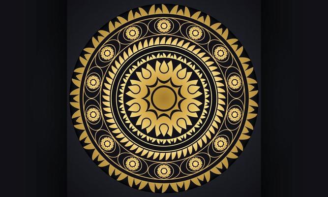 Frame with a pattern. Mandala design.