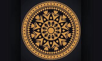 Mandala pattern design for your business. Background with gold ornament. vector