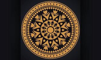 Mandala pattern design for your business. Background with gold ornament. vector