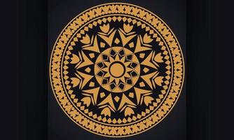 diseño de patrón de mandala para su negocio. fondo con adorno de oro. vector