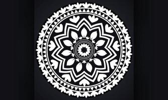 diseño de mandala en color blanco. diseño de patrones, telas o adornos para su negocio. vector