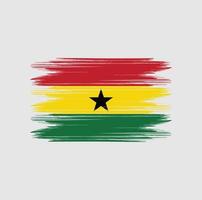 pincel de bandera de ghana vector