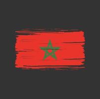 Morocco flag brush stroke. National flag vector