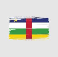 Central African flag brush stroke. National flag vector