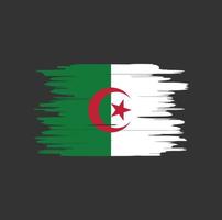 trazos de pincel de bandera de argelia vector
