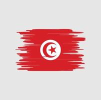 Tunisia Flag Brush Strokes vector