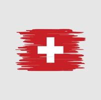 Switzerland flag brush strokes vector